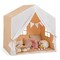 Kids Indoor Outdoor Play Tent with Padded Mat and Wood Frame 51.5-In Pine Wood Fabric Playhouse